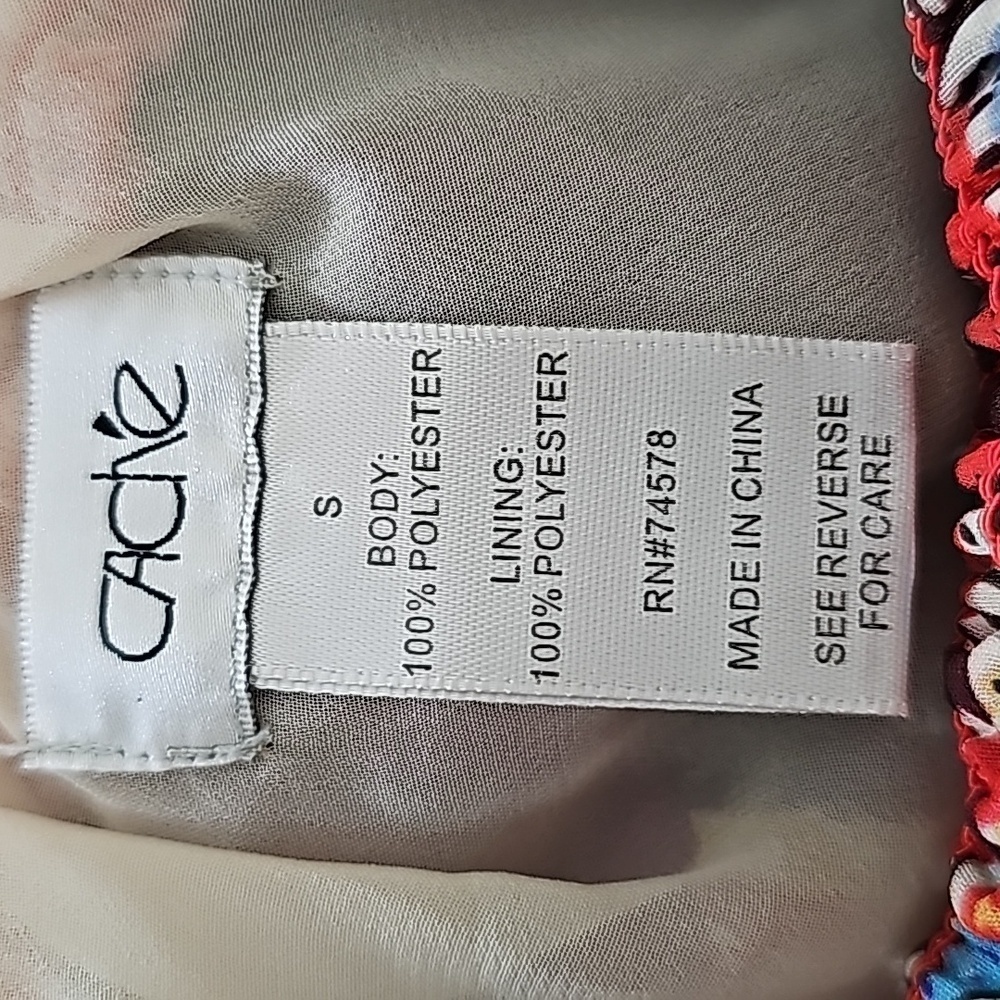 Cache Multicolor Tiered Peasant Skirt Size Sm - image 7